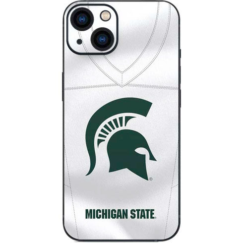 Michigan State University White Jersey iPhone Skins